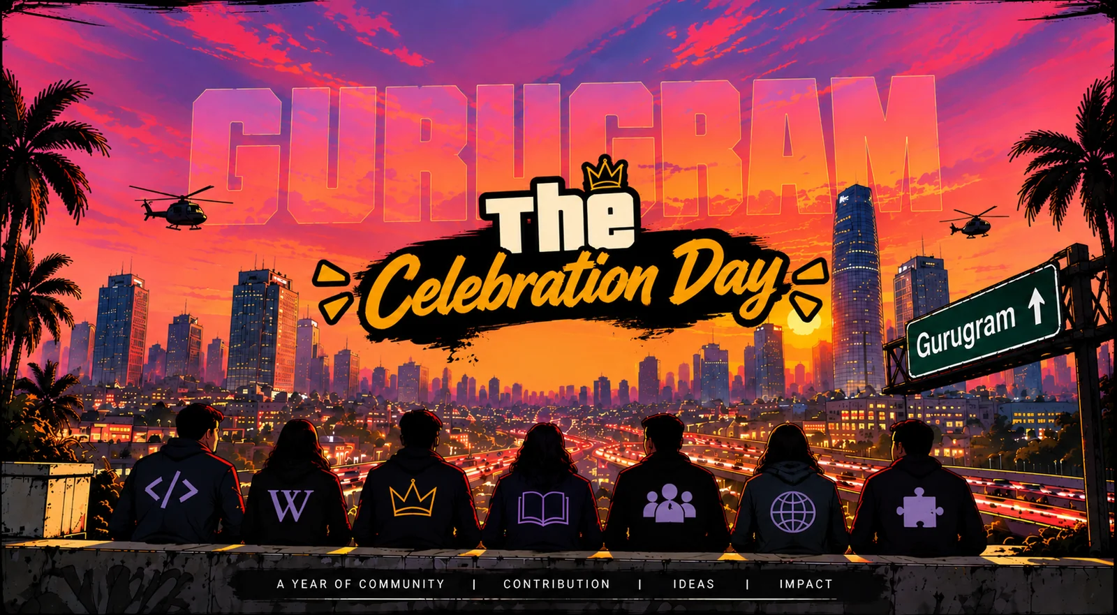 Official Road to Wiki Celebration Day Poster Gurugram